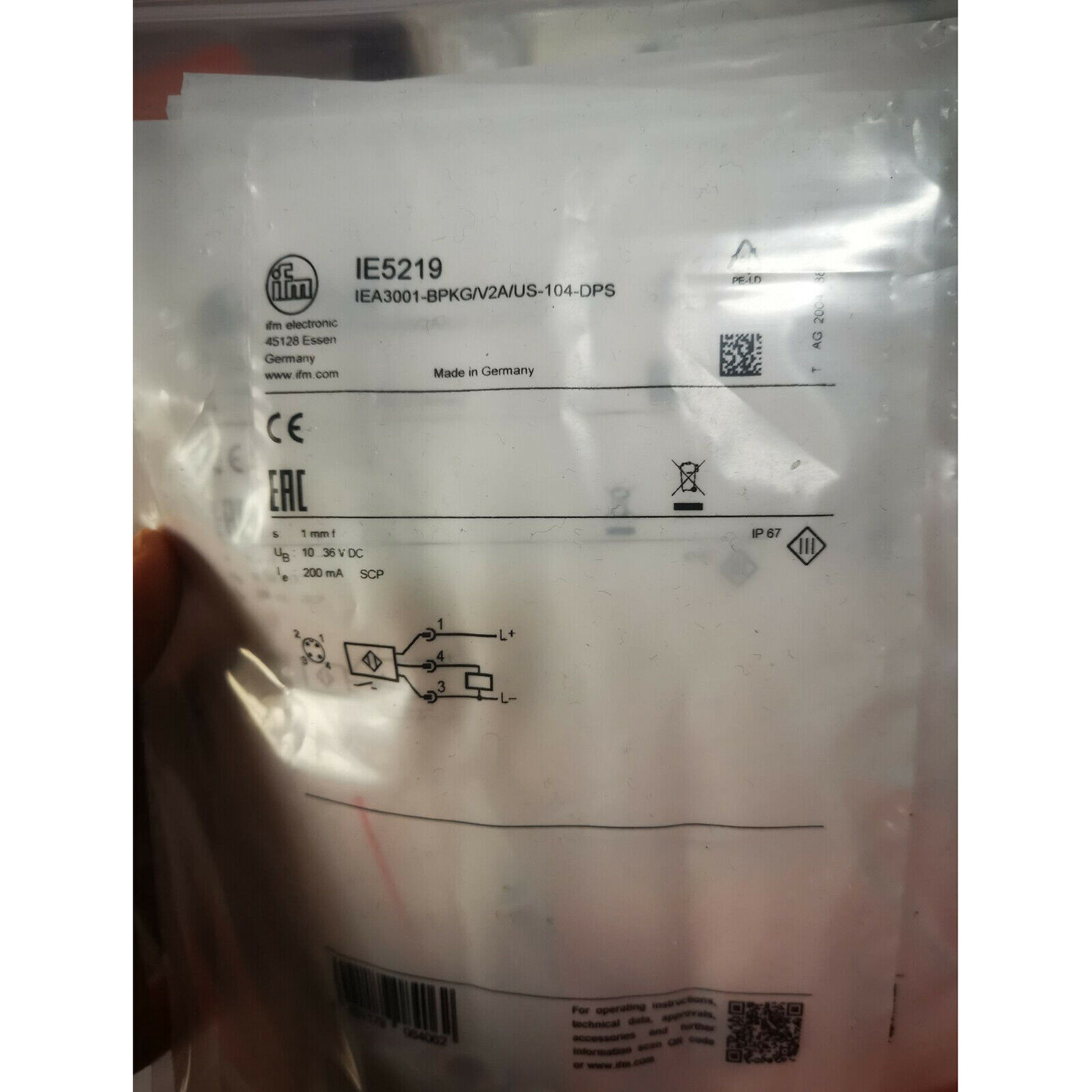 IFM IE5219 Inductive Sensor New