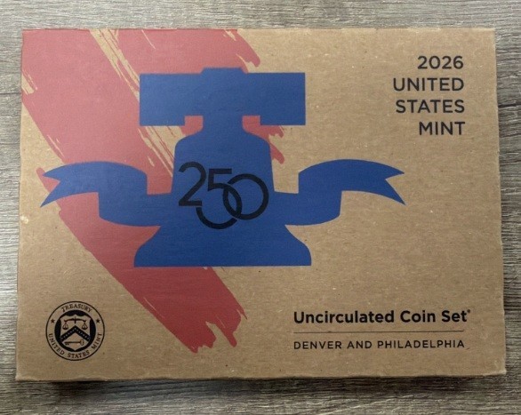 2026 P & D Uncirculated Coin Set US Mint With Dual Date Penny Semiquincentennial
