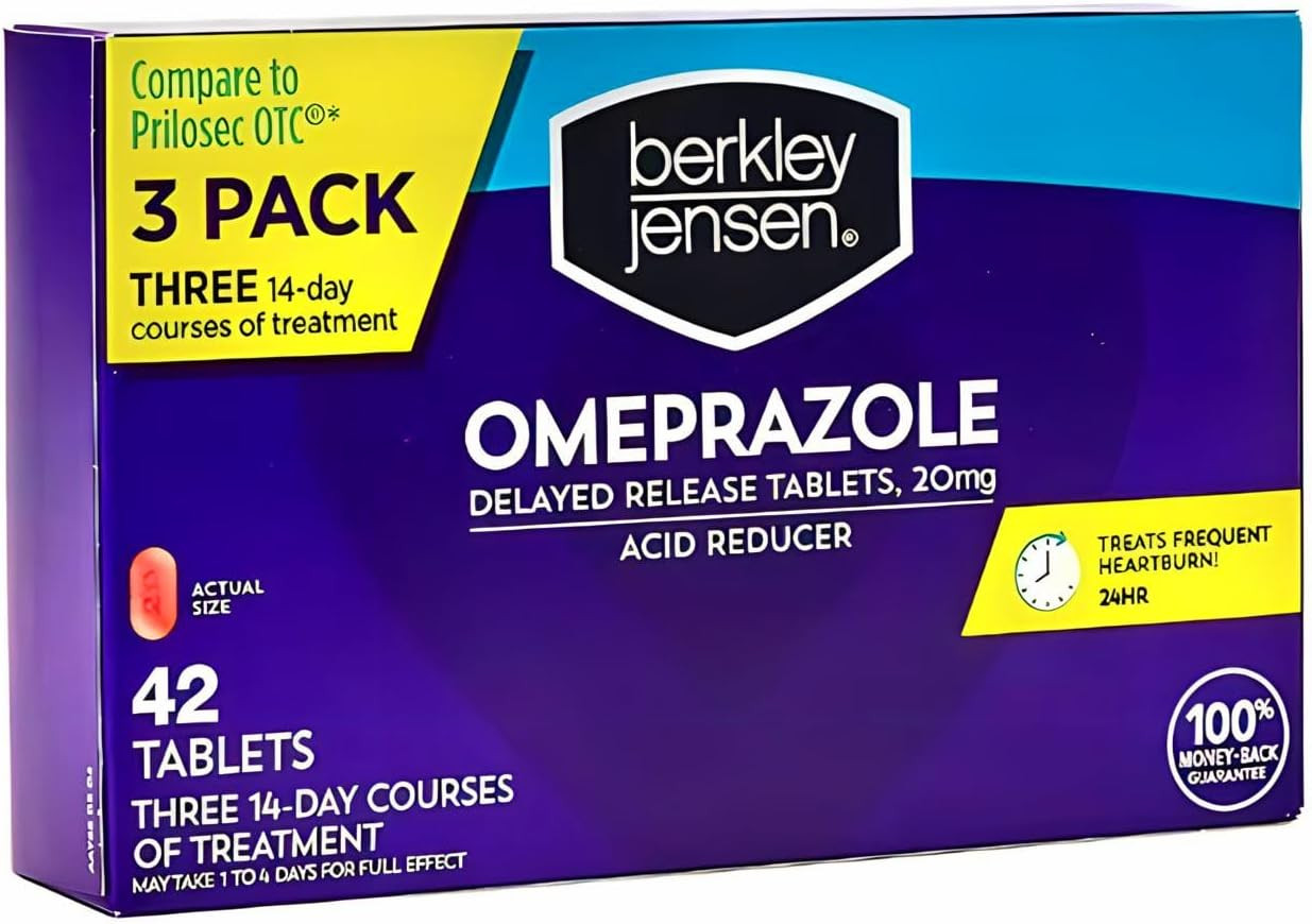 Omeprazole 20 Mg Delayed Release Tablets - Heartburn - Acid Reducer Pil