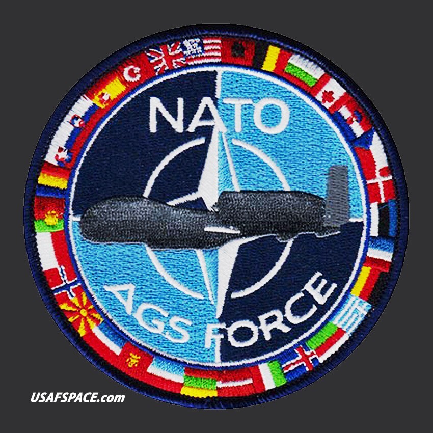 NATO AGS Alliance GROUND SURVEILLANCE FORCE-RQ-4D-GLOBAL HAWK- USAF VEL PATCH