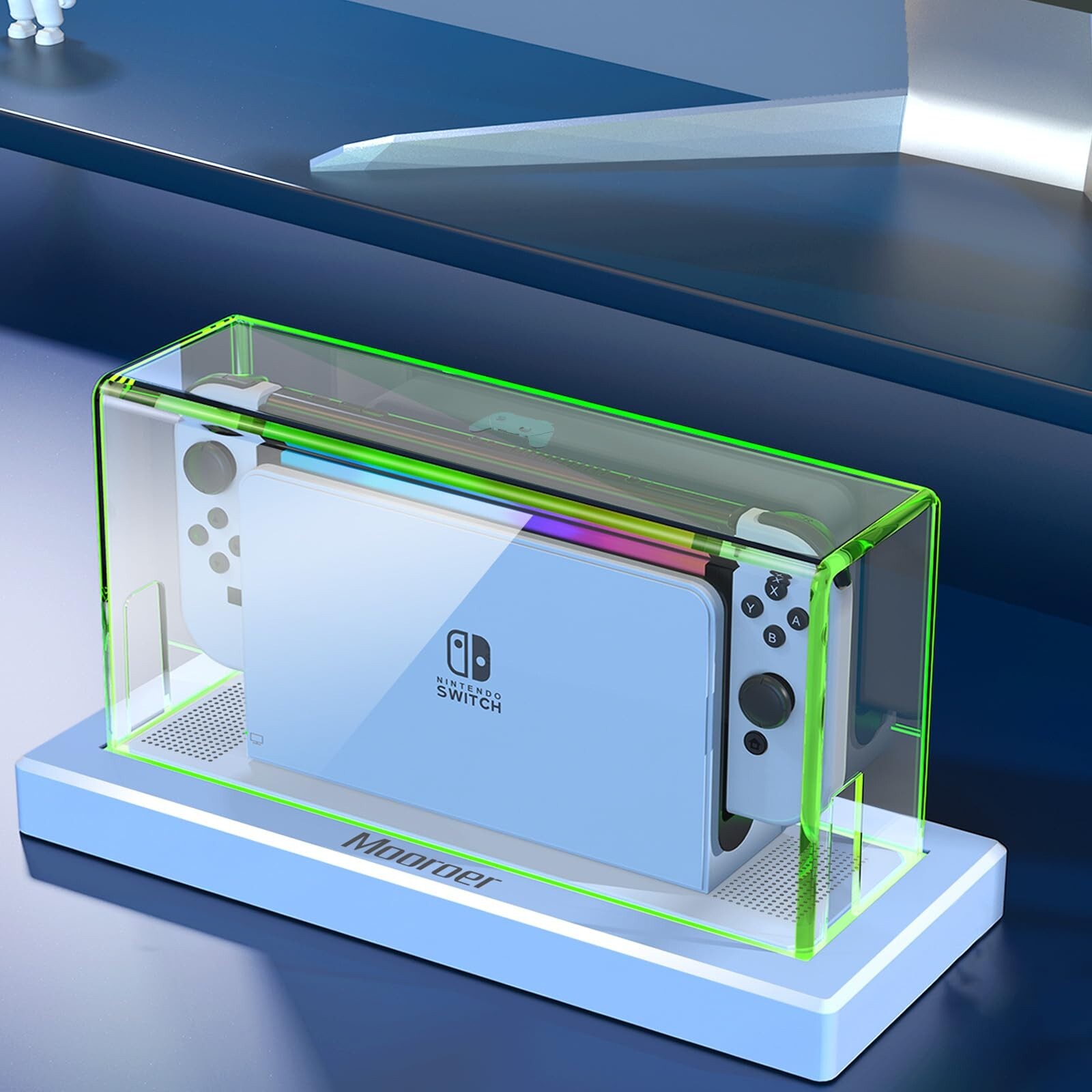 Dust cover with base, transparent Switch protective case, scratch dust resistant