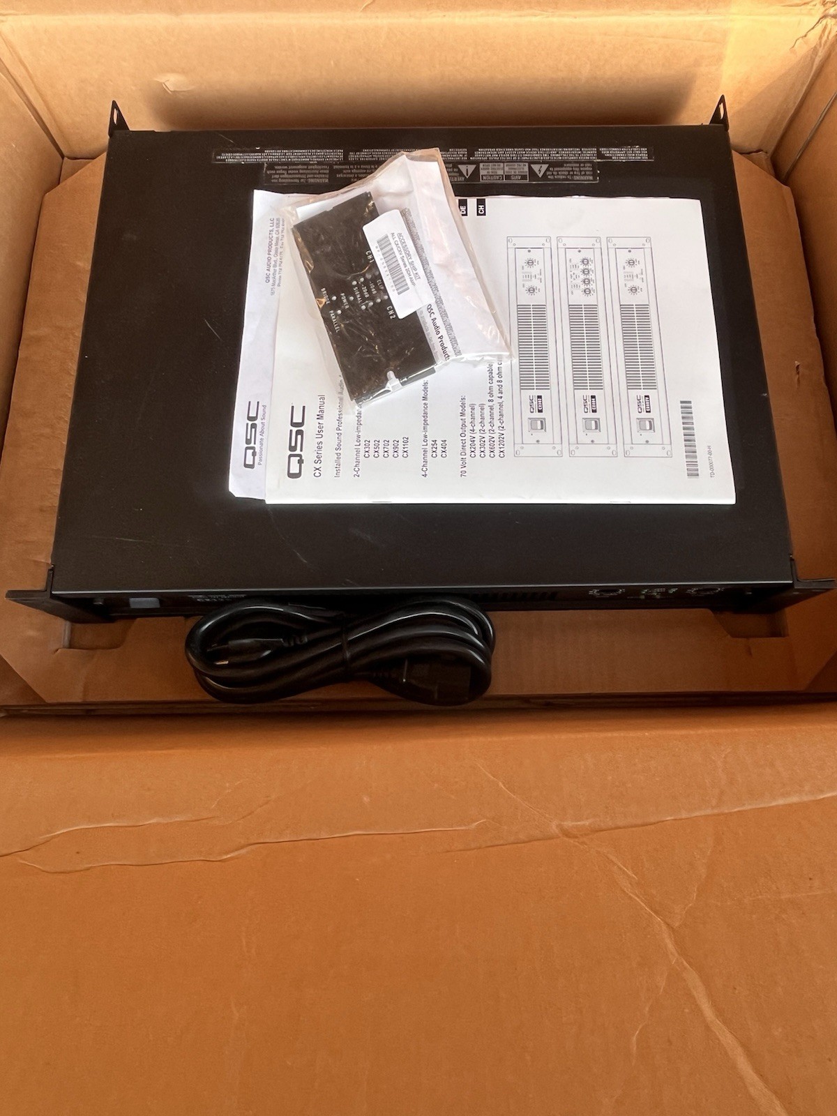 QSC CX1202V Direct 70V 2-Channel Power Amplifier - New Open Box Unused
