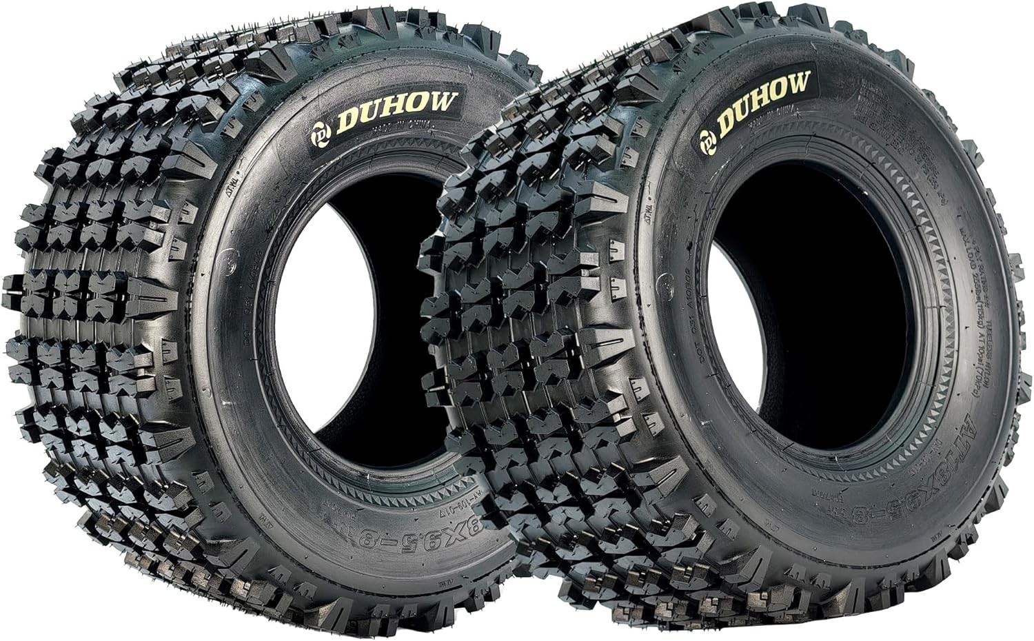 18x9.5-8 ATV UTV Tires Set of 2, 4PR Tubeless Sport-Racing Off-Road Tires