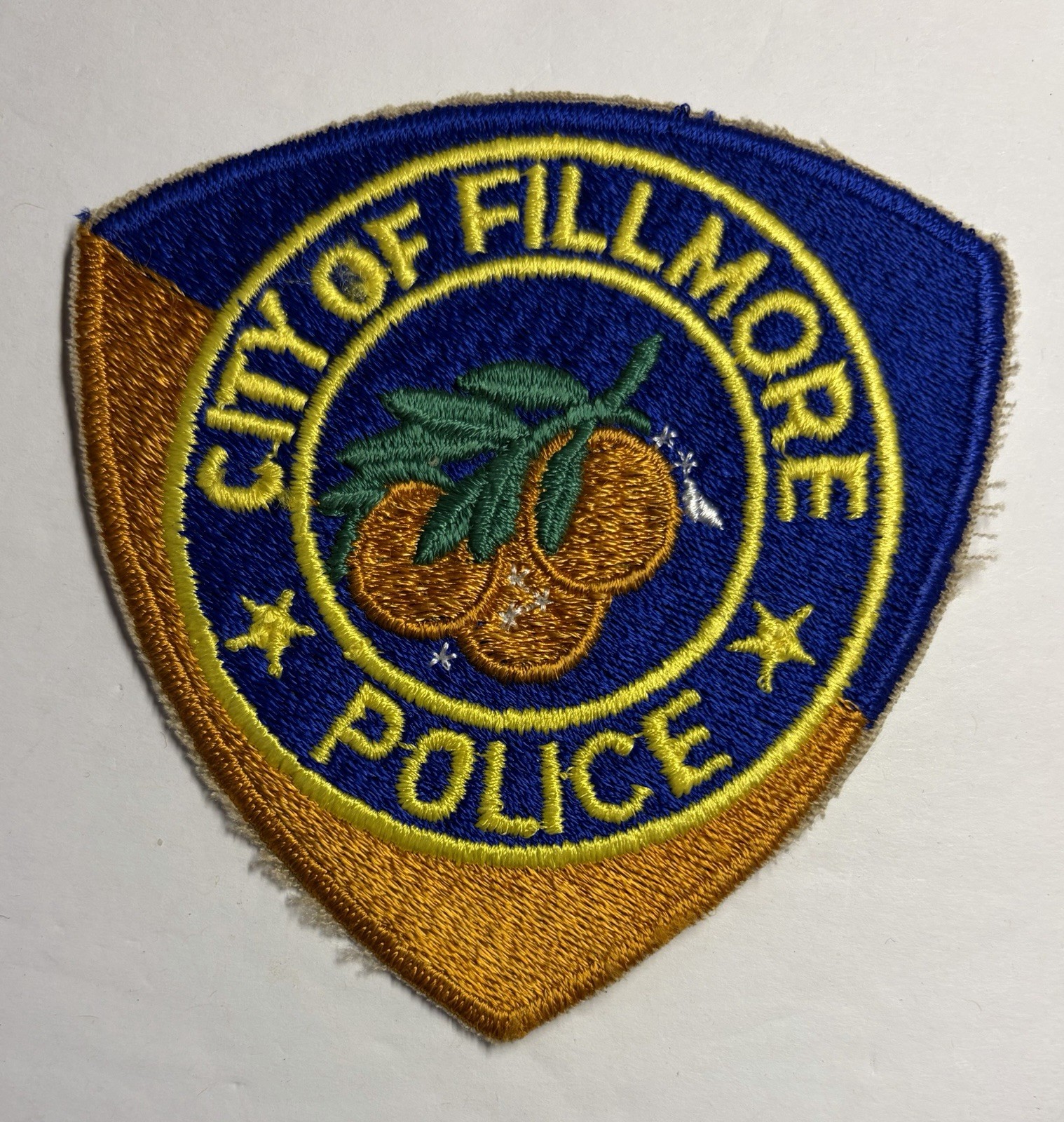 VINTAGE CALIFORNIA CITY OF FILLMORE POLICE DEPT PATCH VENTURA COUNTY #D59