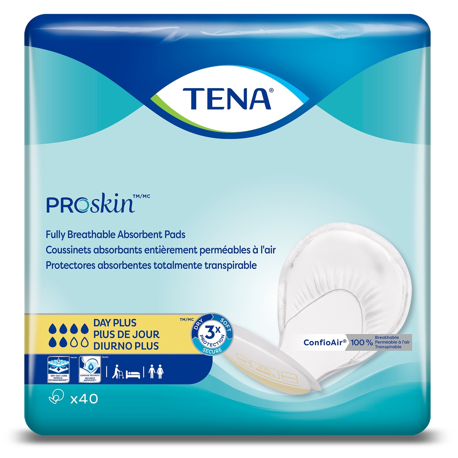 TENA Day Plus Pad 24" Long PK of 40