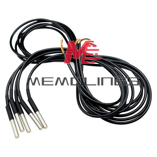 1-100PCS DS18B20 Waterproof Digital Temperature Sensor Thermal Probe -55°C~125°C
