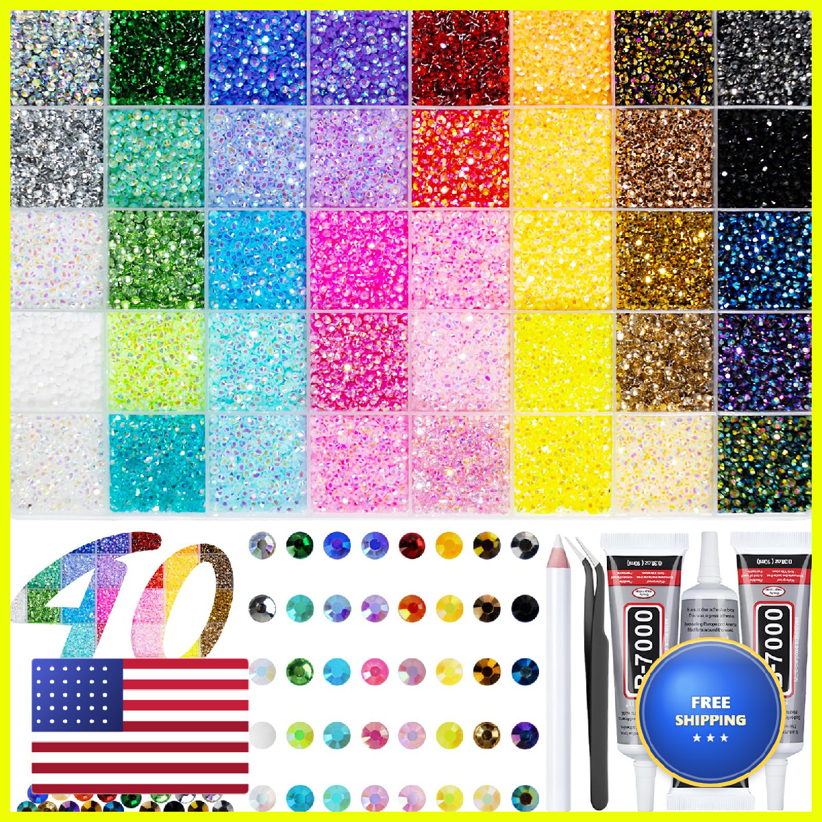 Dewjdfsc 50000Pcs Resin Jelly Rhinestones For Bedazzling Kit 3Mm Multicolor