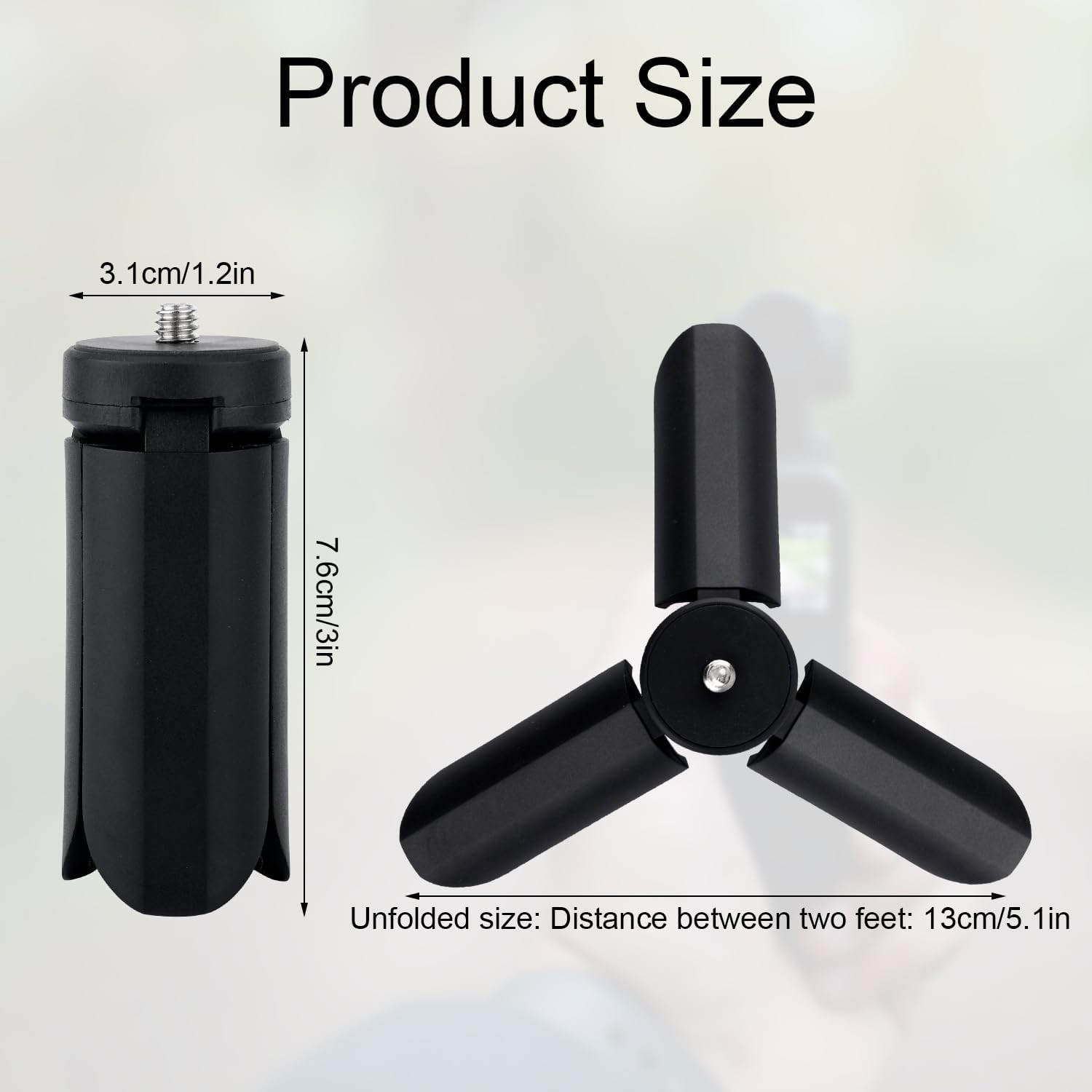 Mini Tripod for DJI OSMO Pocket 4 & 3 & 2, Portable Tripod Stand Tabletop Mount