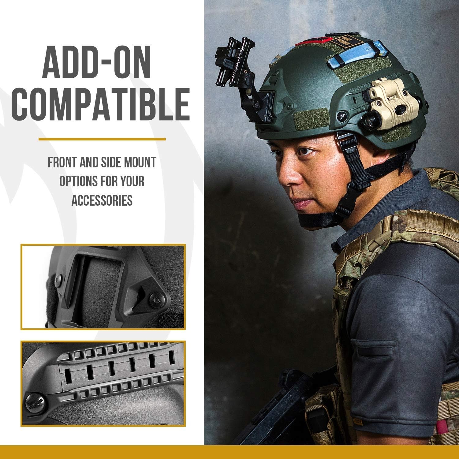 Airsoft Helmet MICH 2000, 3mm ABS Adjustable ACH Tactical Combat Helmet