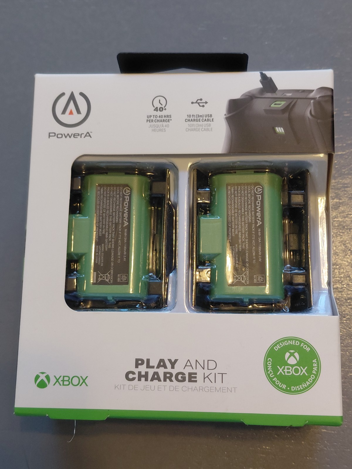 PowerA Play & Charge Kit For Xbox Series X/S Xbox One Controllers - 2 Batteries