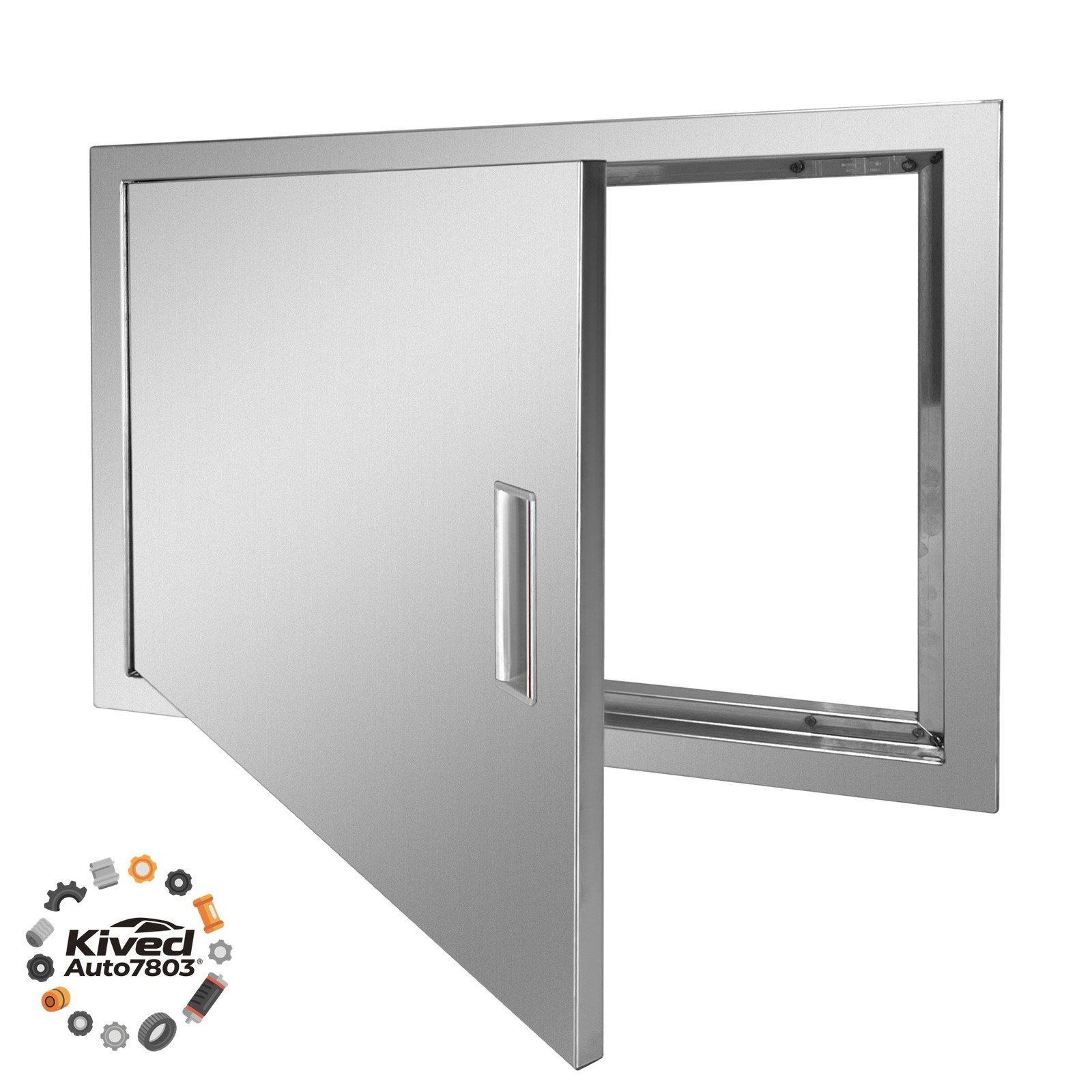 New BBQ Access Door 27x20 Inch Vertical Wall Door With Handle Stainless Steel
