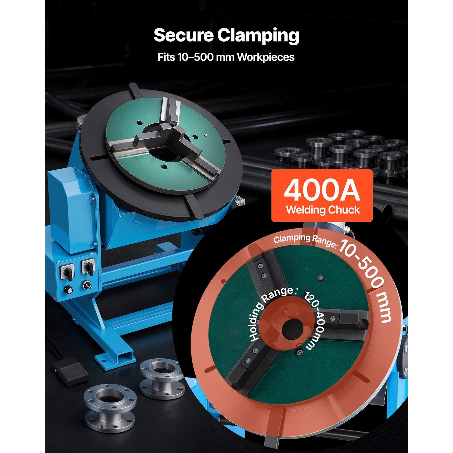 Uimoso Rotary Welding Positioner Turntable1102lbs Capacity with Adjustable Angle