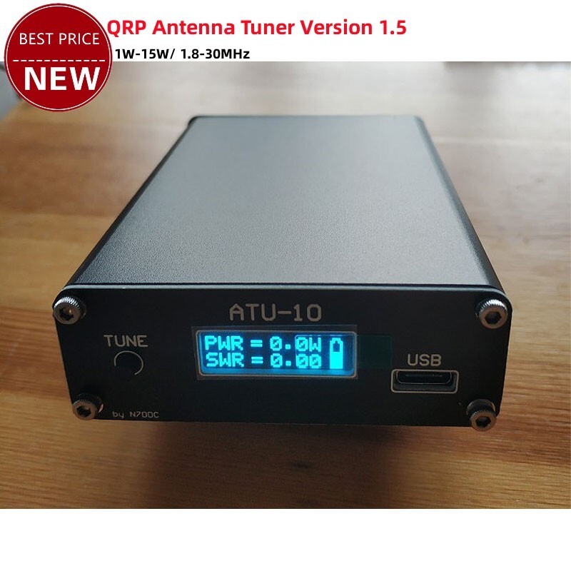 ATU-10 1W-15W QRP V1.5 Automatic Antenna Tuning 0.91" OLED Display  1.8-30MHz