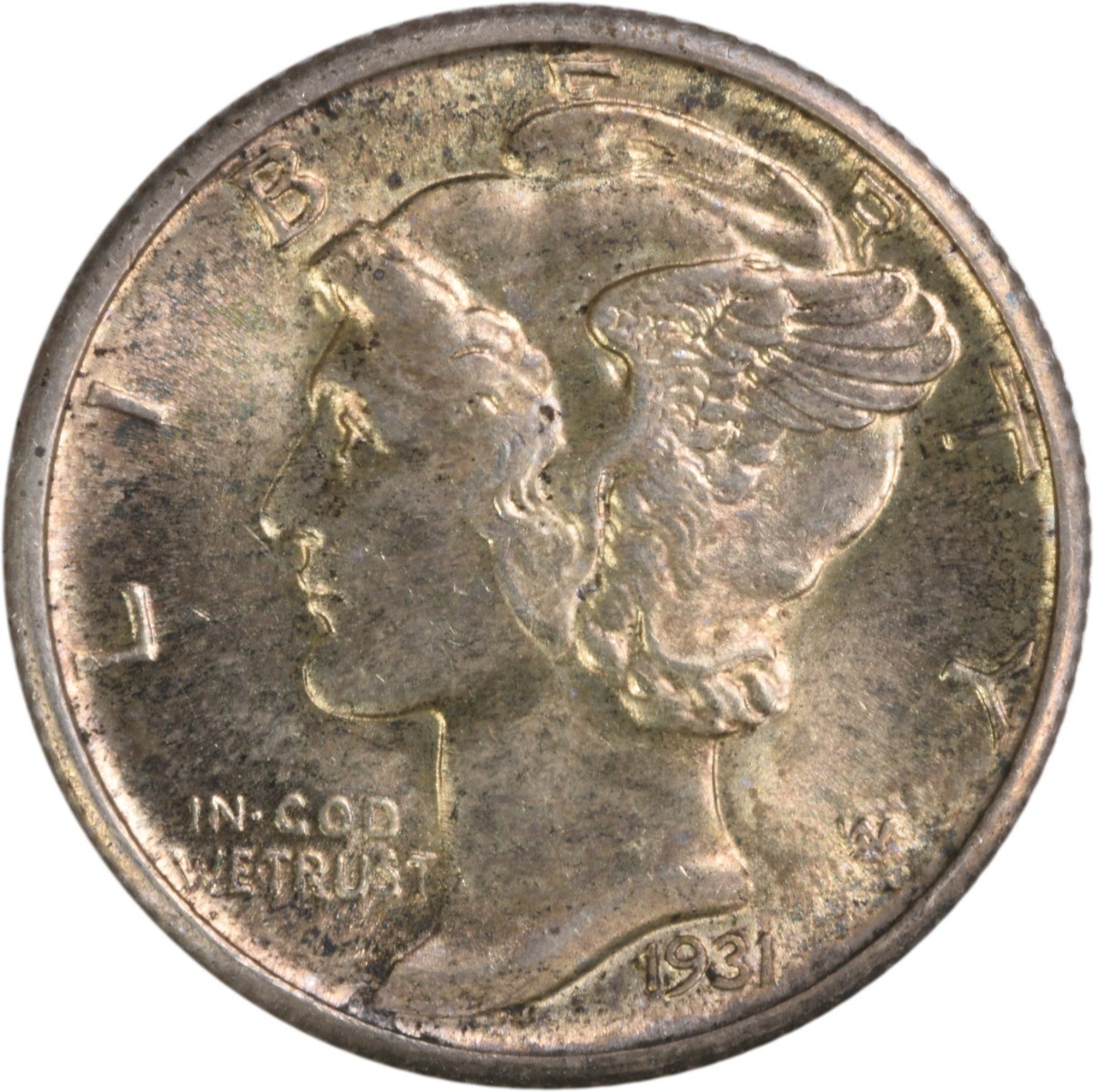 1931 Mercury Silver Dime Choice BU+FB Uncertified #911
