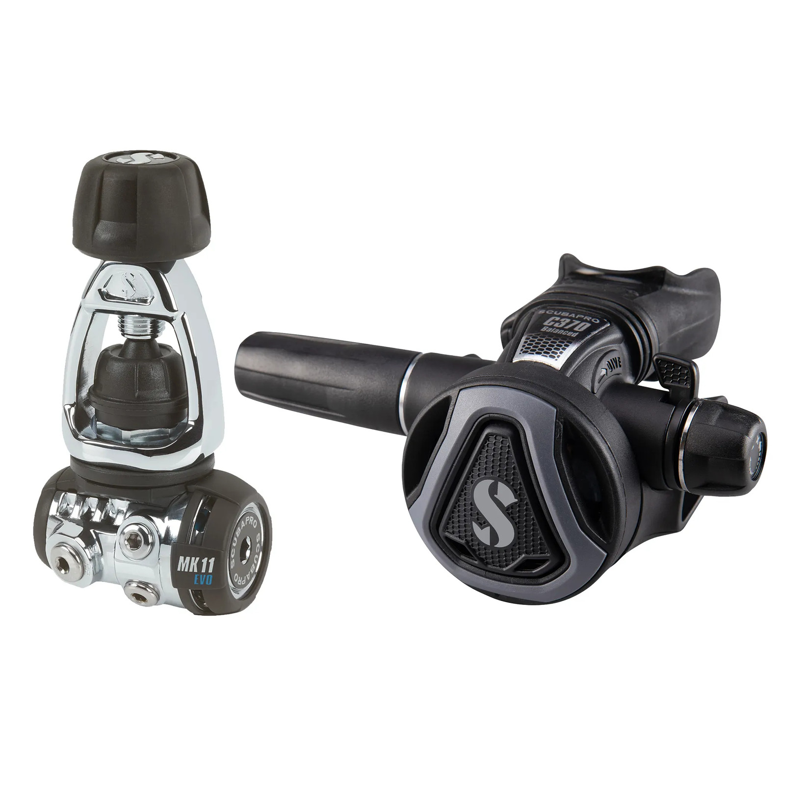 Scubapro MK11 EVO / C370 Regulator, Yoke, Black/Graphite