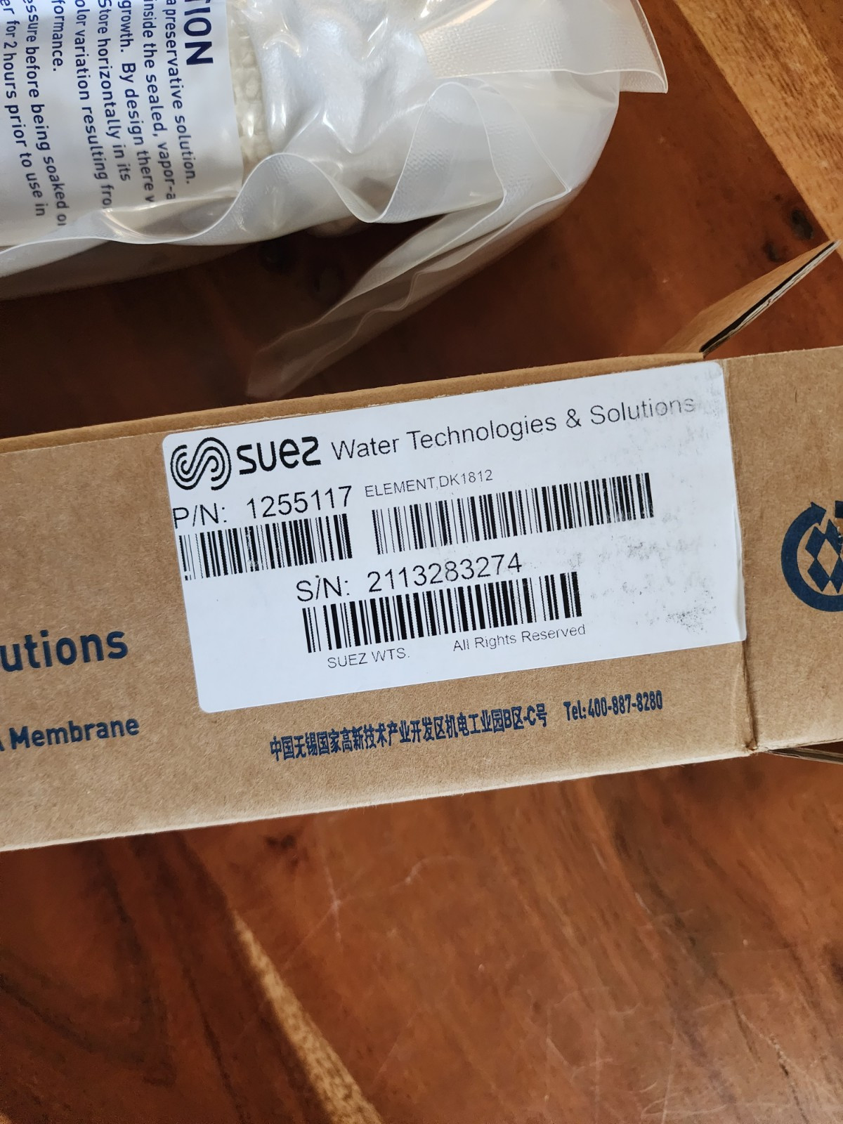 Suez water Filter Membrane Element 3146595 Technologies USA Membrane