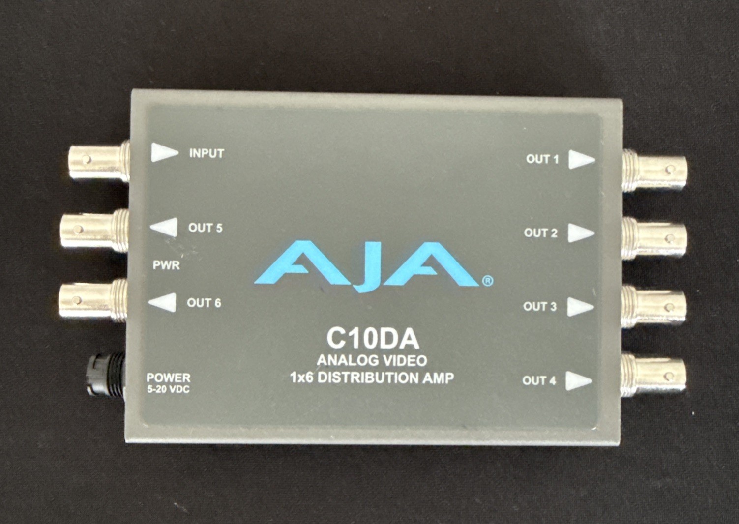 AJA C10DA 3G SDI to Analog Video 1x6 Distribution Amplifier – BNC Outputs