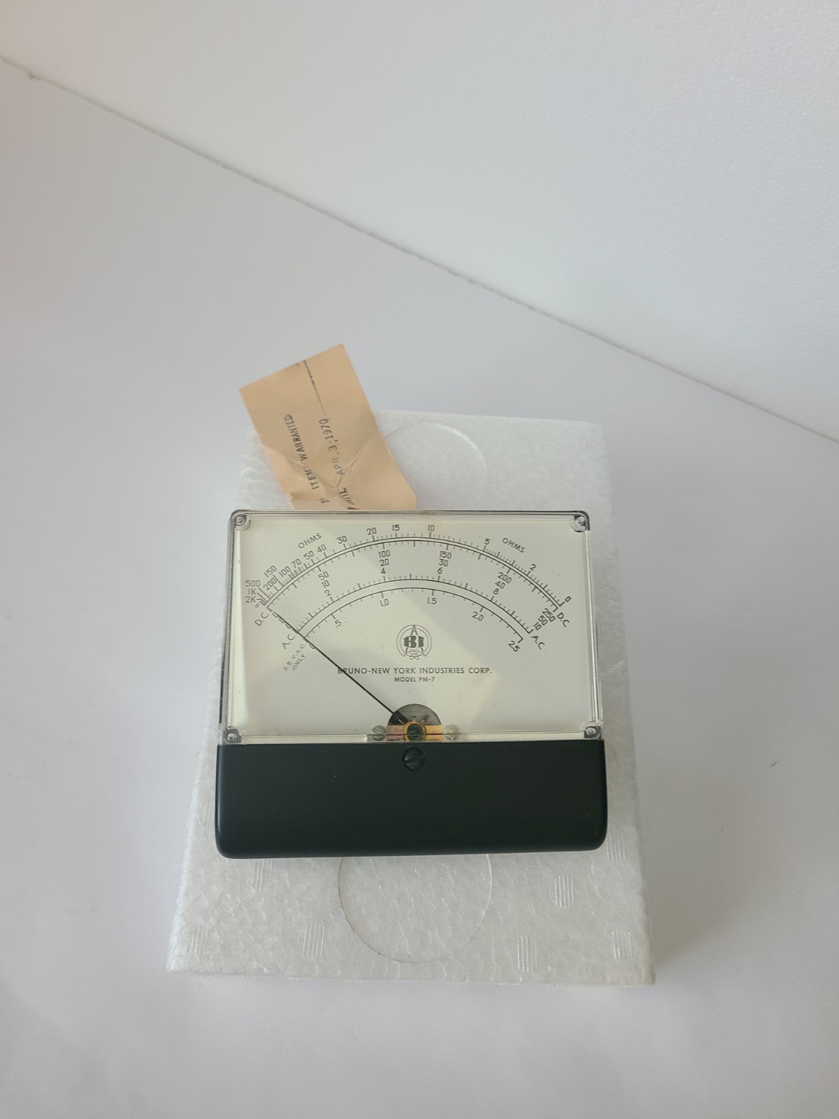 Vintage Bruno New York Industries Meter PM-7, NOS, Open Box Condition