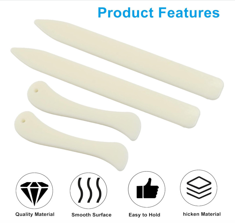 4 Pcs Bone Folder Paper Creaser Set, Folding Scoring Burnishing Crafting Scoring
