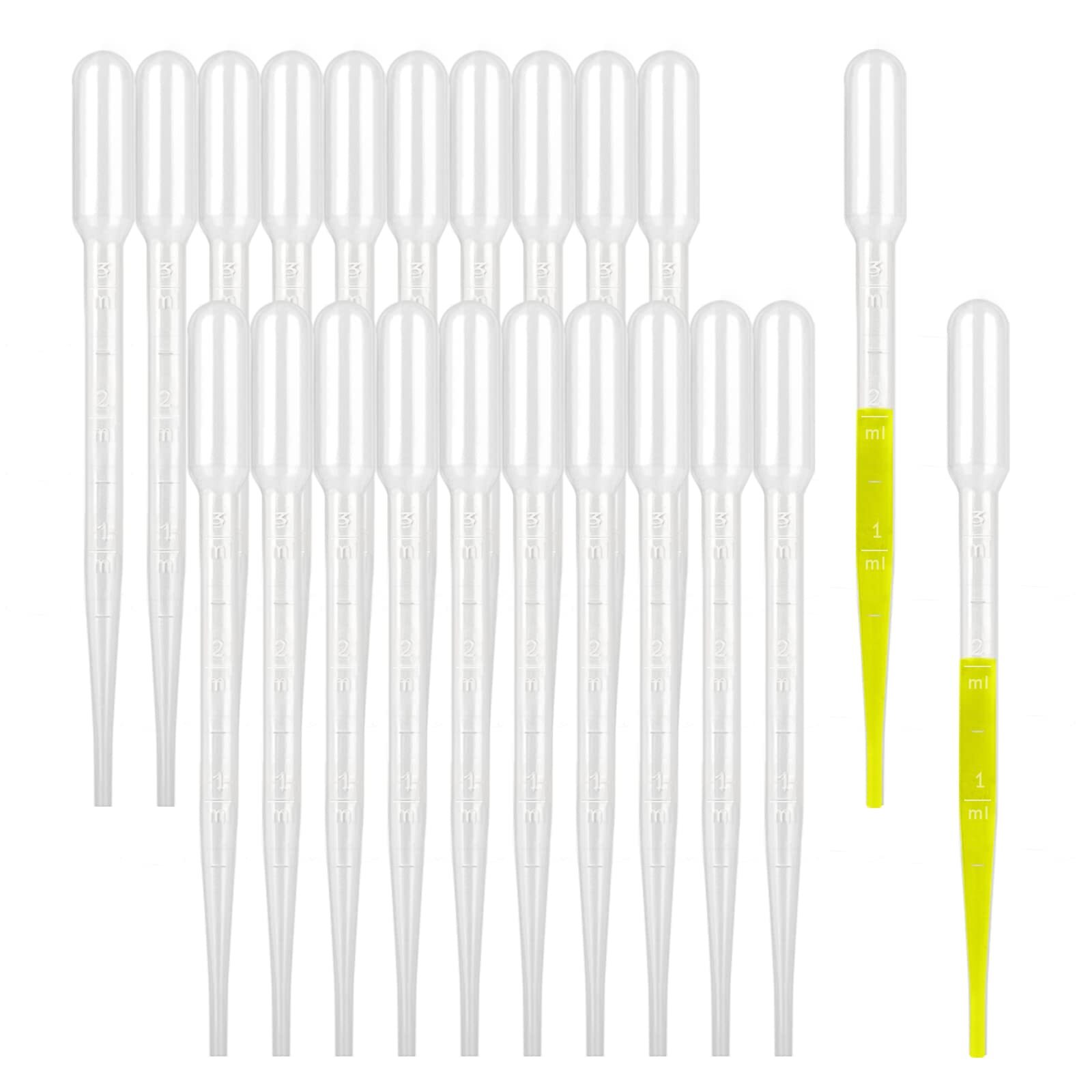 200 Pcs 3ml Disposable Plastic Transfer Pipettes for Science Experiment Crafts
