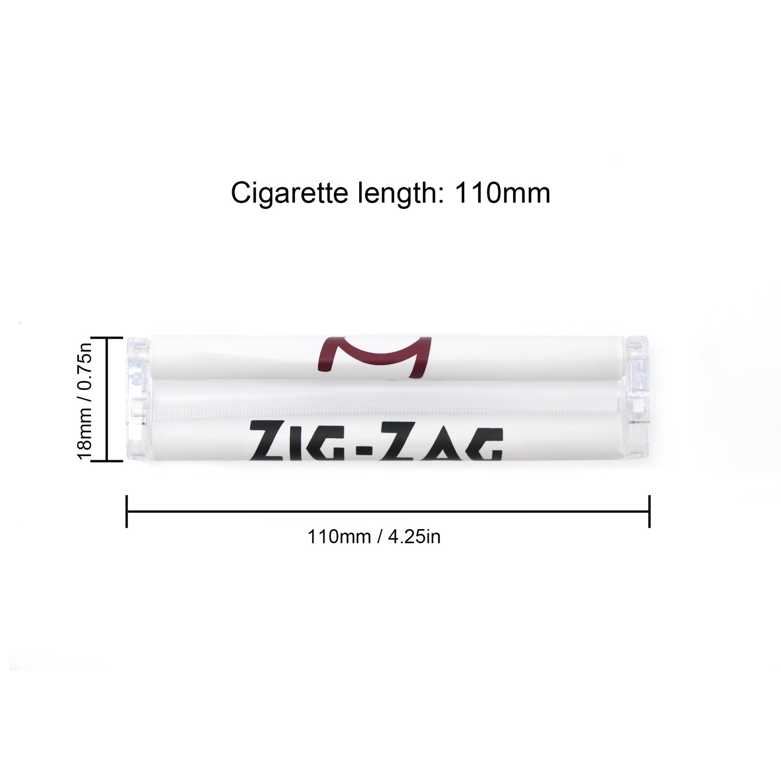 2 pcs Zig Zag 110mm Easy Handroll Cigarette Tobacco Rolling Roller Machine