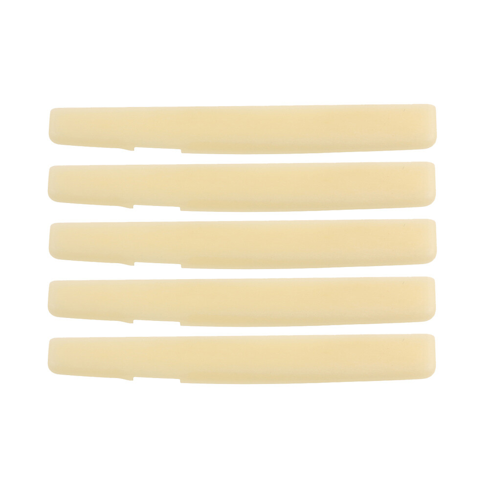 5pcs Unbleached Bone Saddle for YAMAHA FG Acoustic Guitar 75x3x9.7mm
