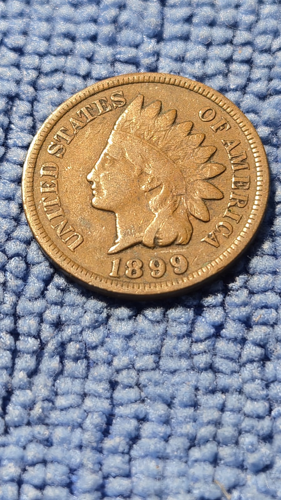 1899 Indian Head Cent Penny With A Lot Of Detail And A Great Color