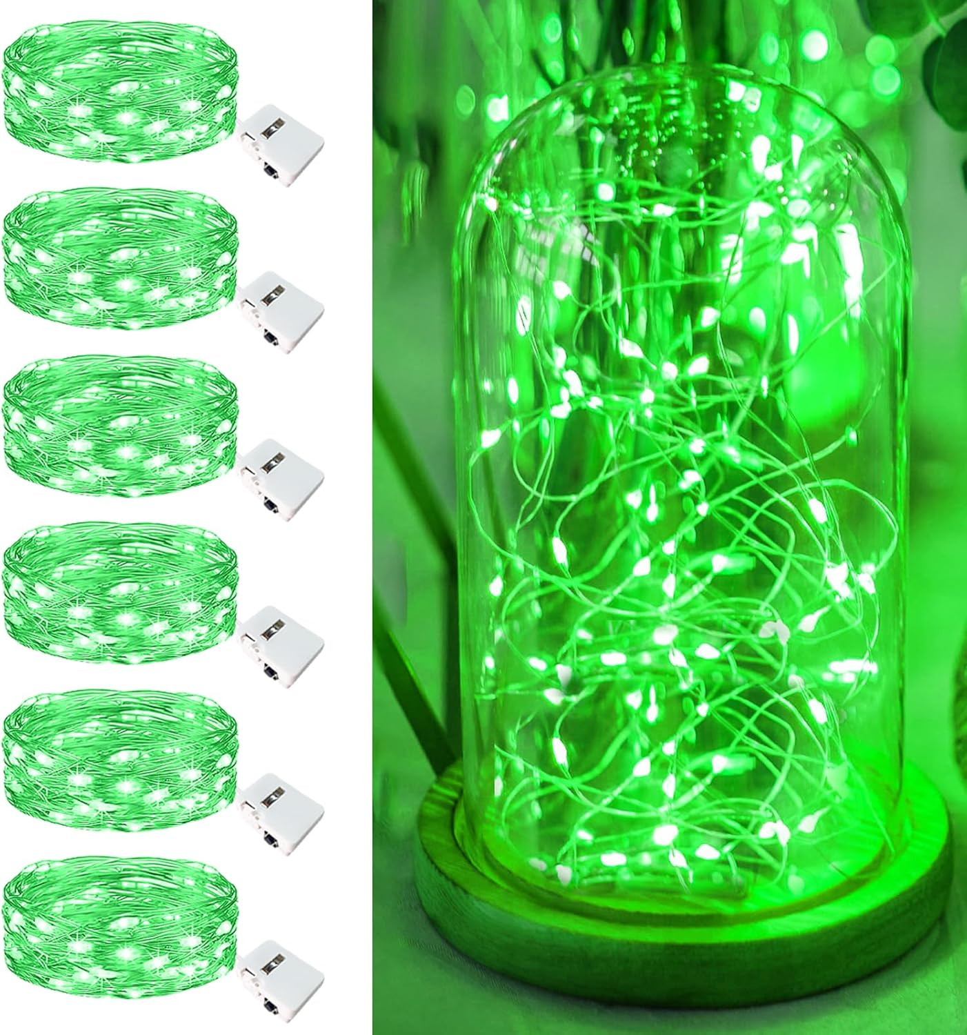 6 Pack Fairy Lights Battery Operated - 7Ft 20 Led Twinkle Lights 3 Modes, Bulk M