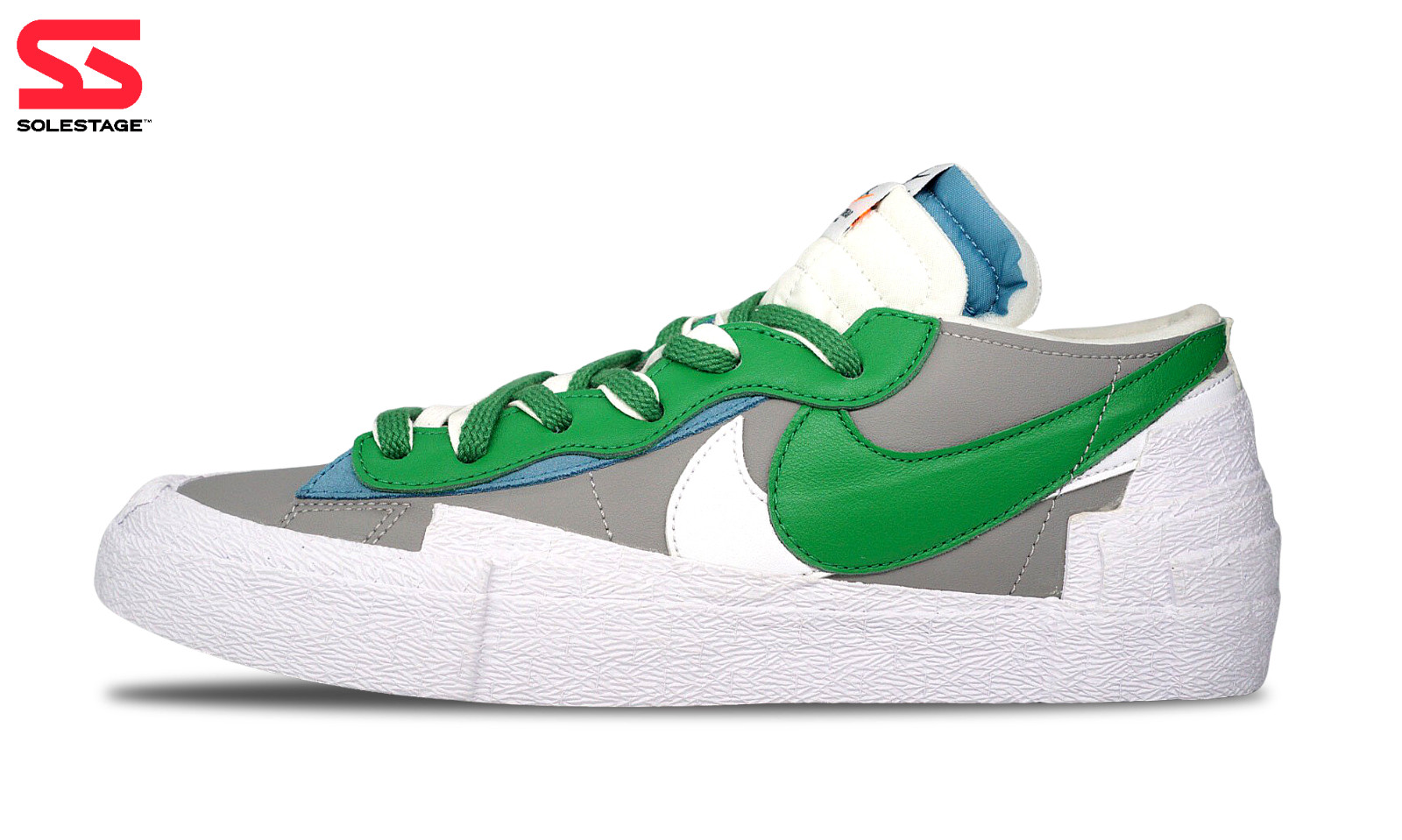 Nike Blazer Low x Sacai White Grey Classic Green (DD1877-001) Men Size 6-12