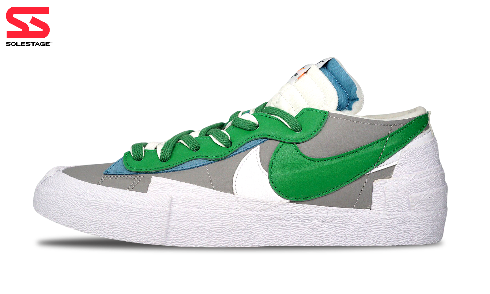 Nike Blazer Low x Sacai White Grey Classic Green (DD1877-001) Men Size 6-12
