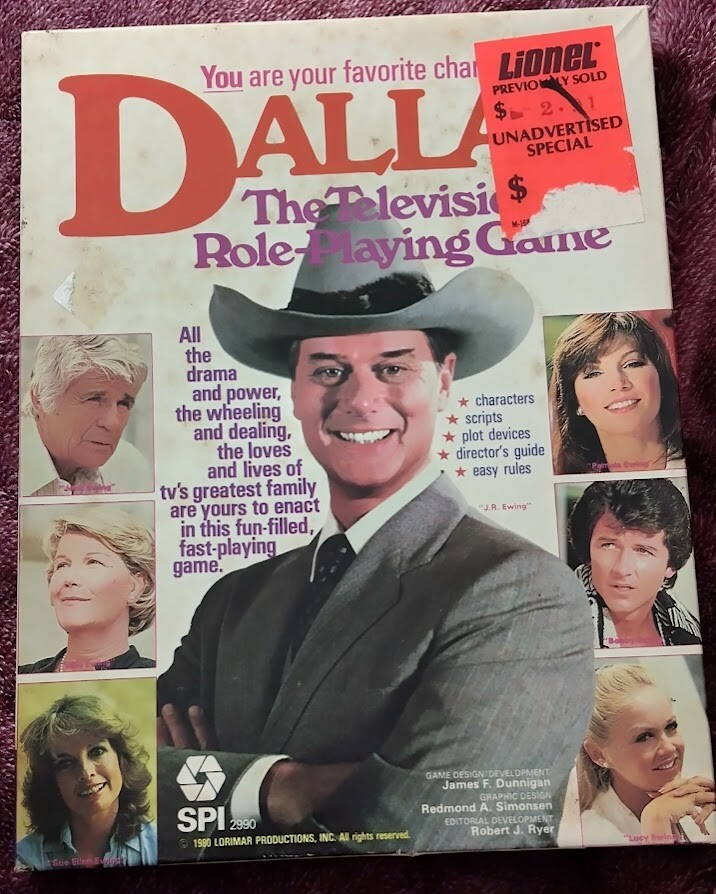 1980 DALLAS  Game TV Show vtg Role Playing vtg the Ewings JR sue ellen pam bobby