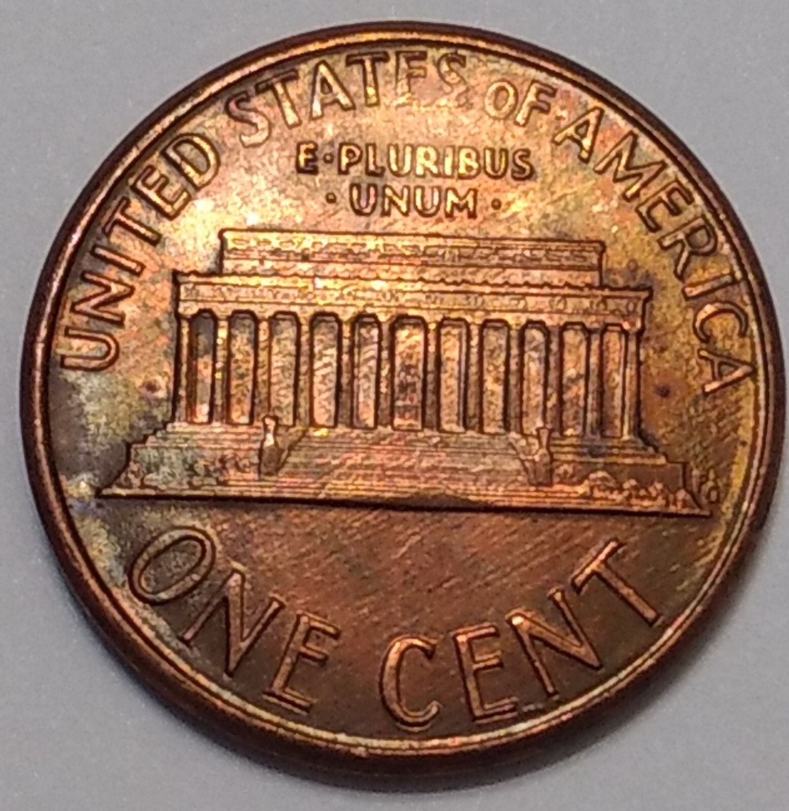 1987-D Lincoln Cent RB ~ Toned