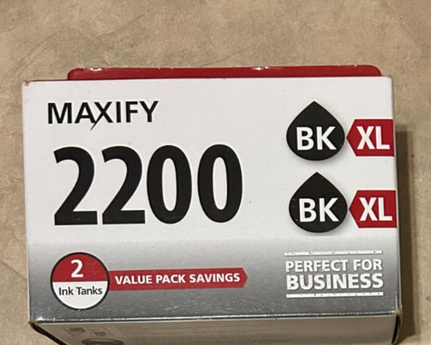 Canon MAXIFY 2200 XL Black Ink Tank Value Pack 2 cartridges MB5320 MB5020 iB4020