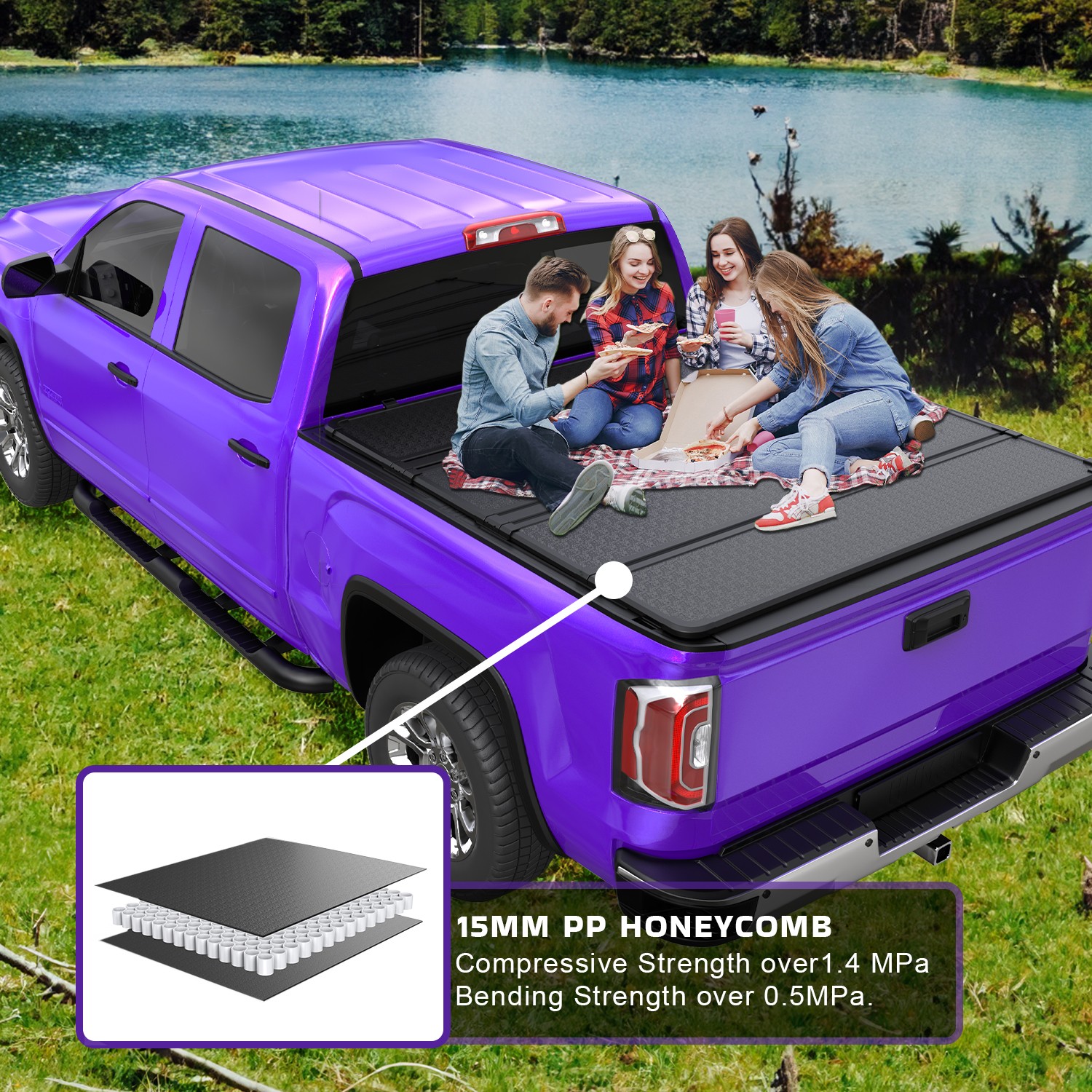 5.8FT 4Fold Hard Tonneau Cover For 2007-13 Chevy Silverado/GMC Sierra 1500 New