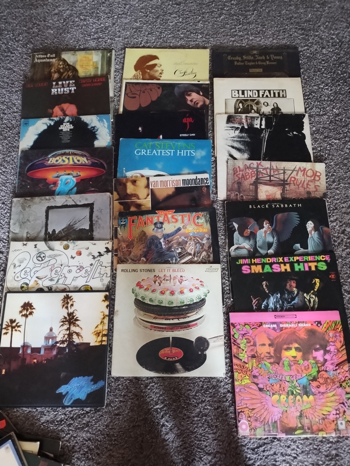 Rock Album COVERS ONLY-No Record- Sabbath, Zeppelin, Eagles, Cream, Hendrix,
