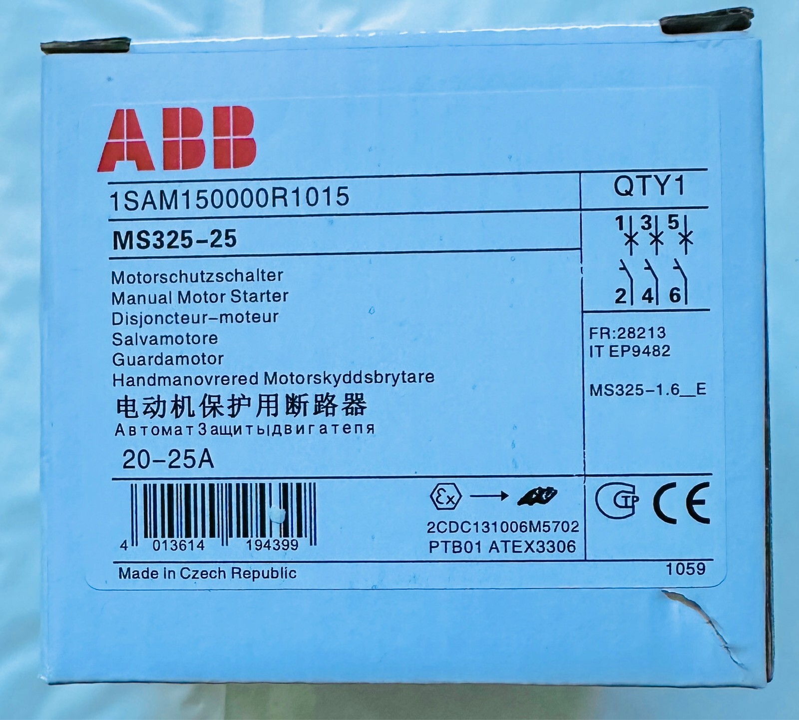 NEW Original ABB MS325-25 Motor Starter 20-25A Free Shipping from USA