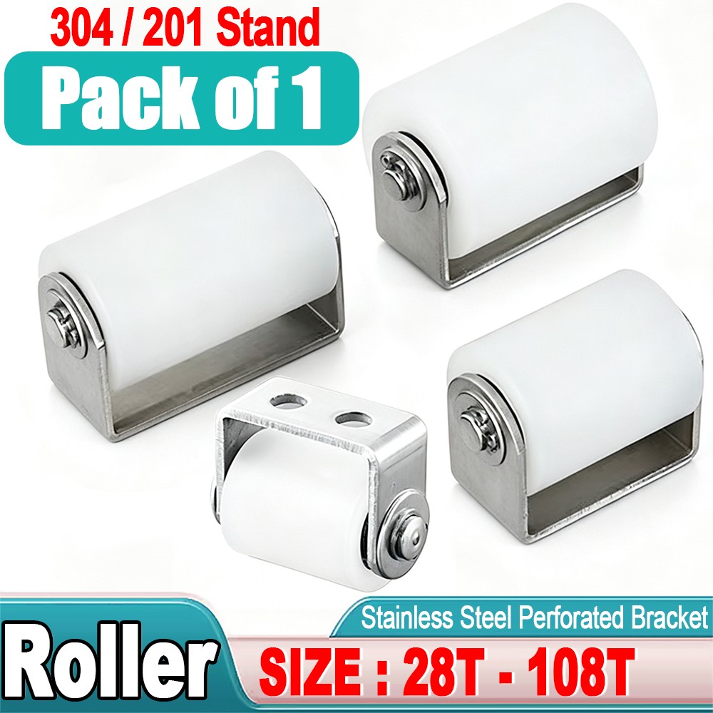 Stainless Steel Bracket Nylon Pulley Silent Bearing Push-pull Shower Door Roller