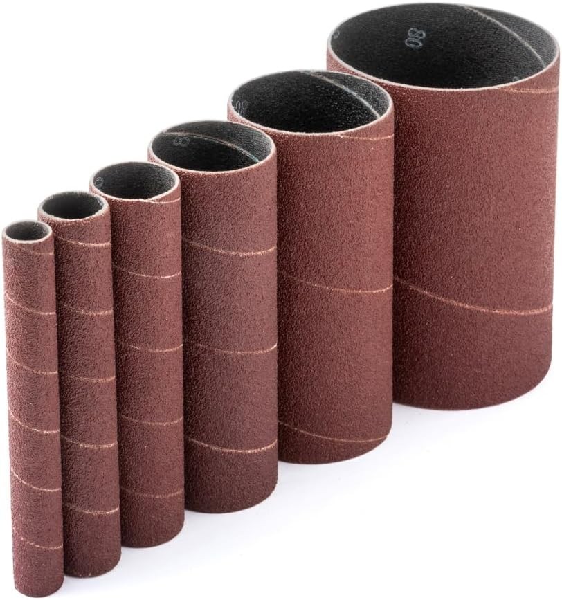POWERTEC 11204 4.5" Sanding Sleeves for Spindle Sander | 80 Grit | 4-1/2"
