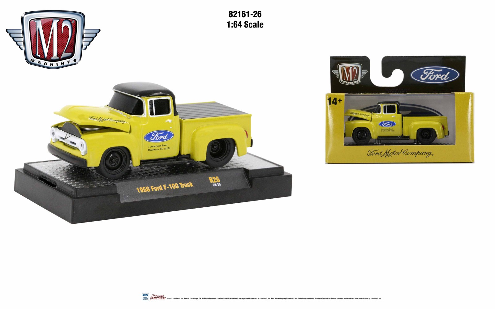 M2 Machines Ground Pounder R26 1956 Ford F-100 Truck