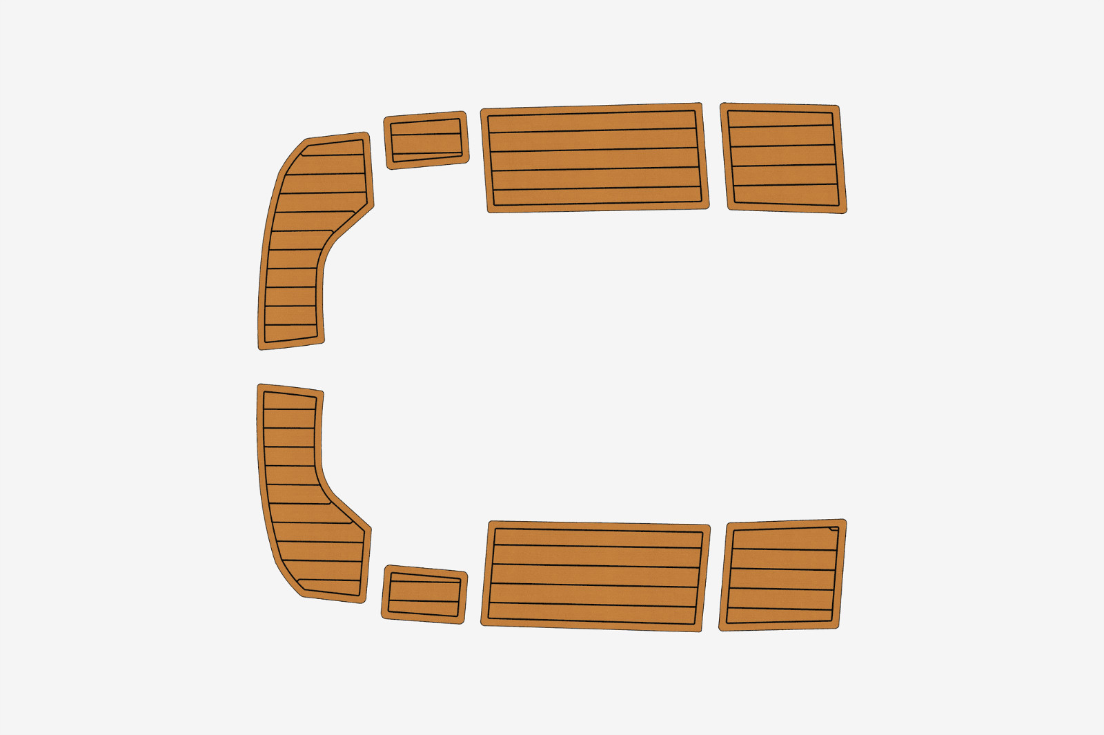 Anti-slip Custom EVA marine deck flooring for Beneteau 35