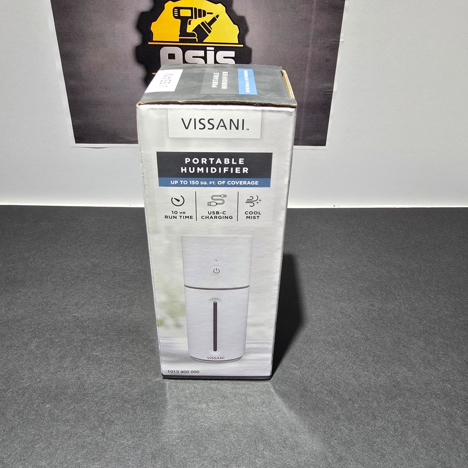 Vissani 10 oz. Portable Cool Mist Humidifier, Top Fill, white clor
