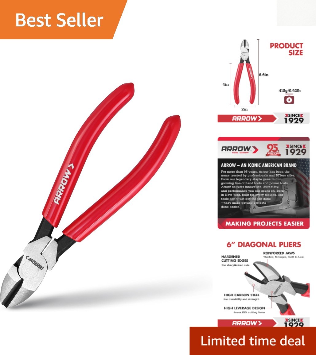 Professional 6-Inch Wire Cutters with Comfortable Grip and Reinforced Jaws
