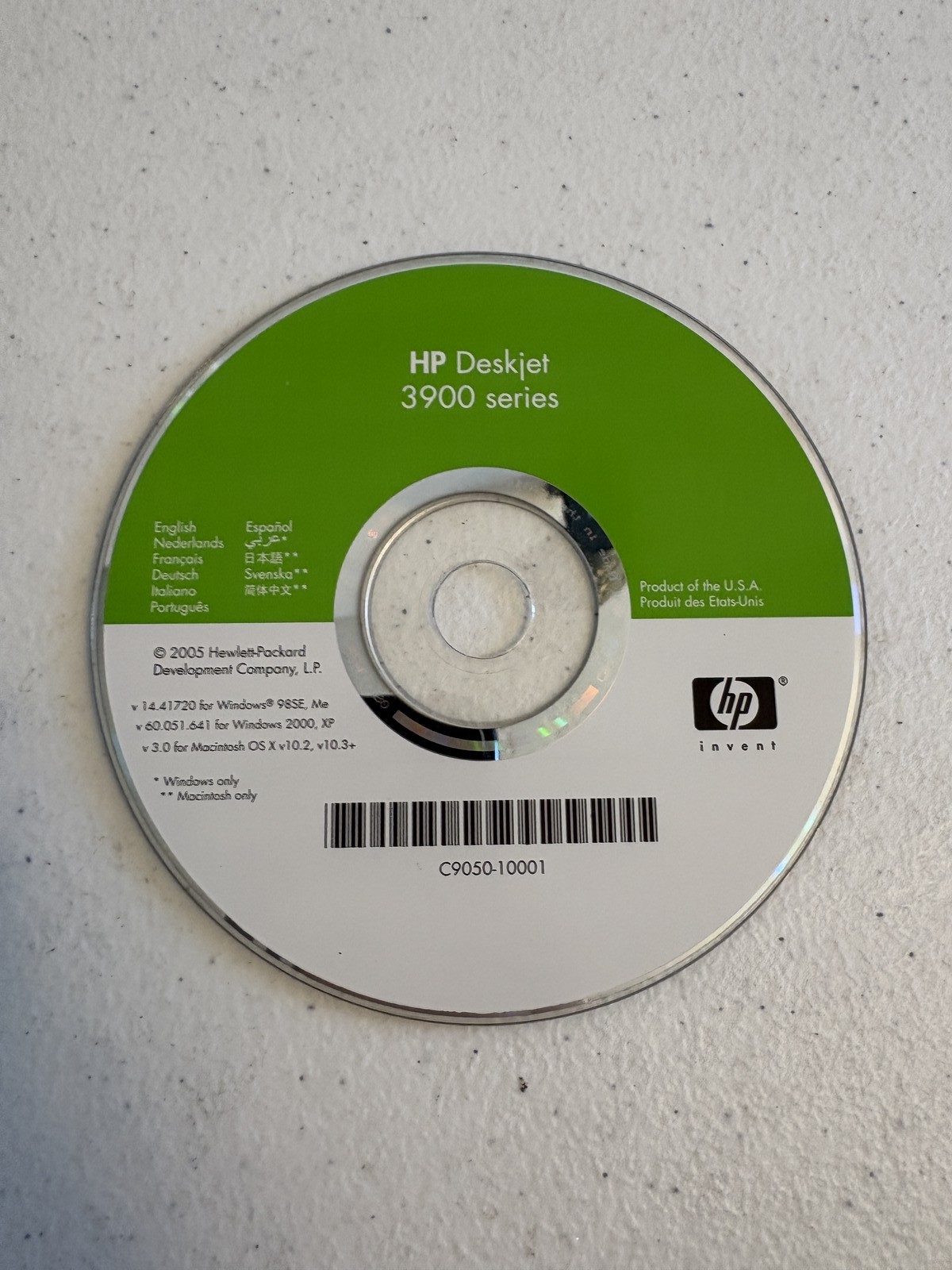 HP Deskjet 3900 Series Printer Driver Software CD Windows 98SE ME 2000 XP Mac OS