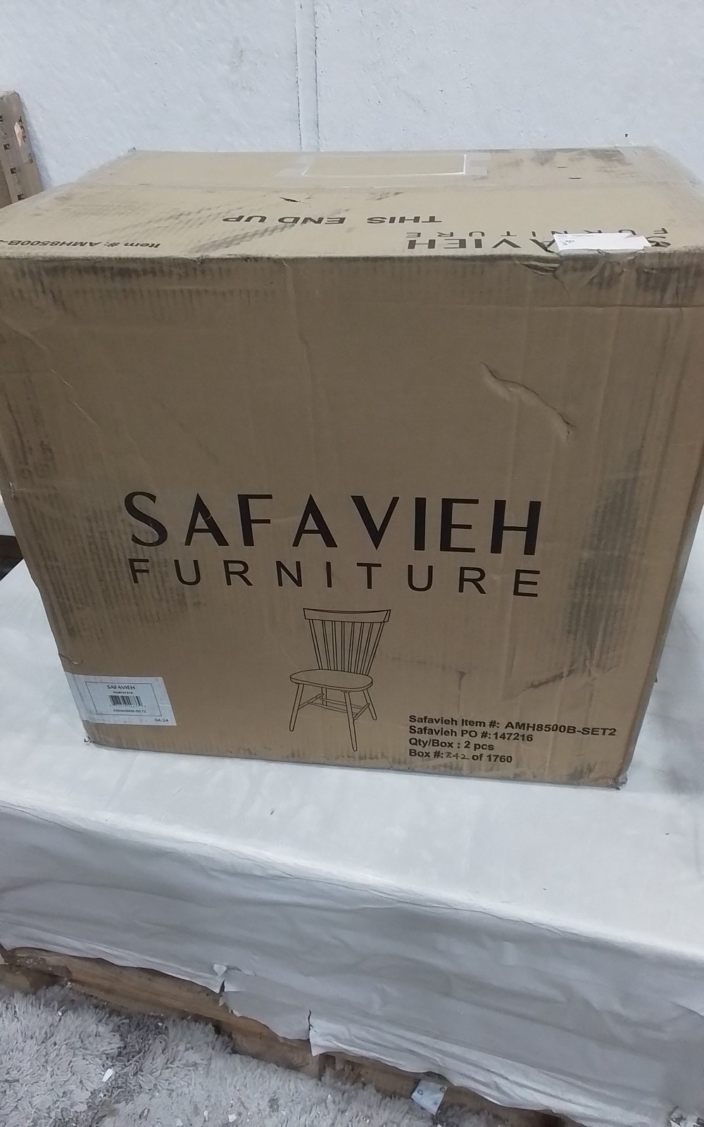 Safavieh PARKER SPINDEL SIDE CHAIR, Reduced Price 2172764604 AMH8500B-SET2