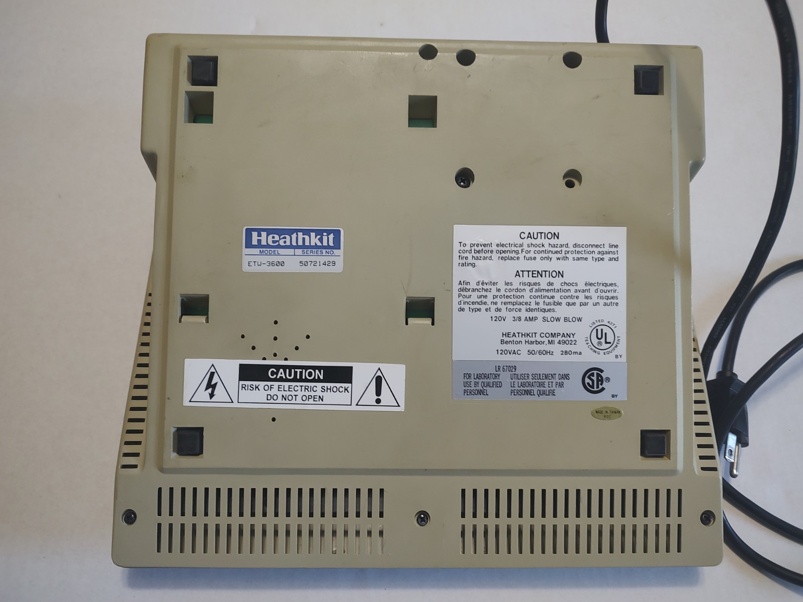 Heathkit Educational System ETW-3600 Analog Trainer (Breadboard) Tested Power On