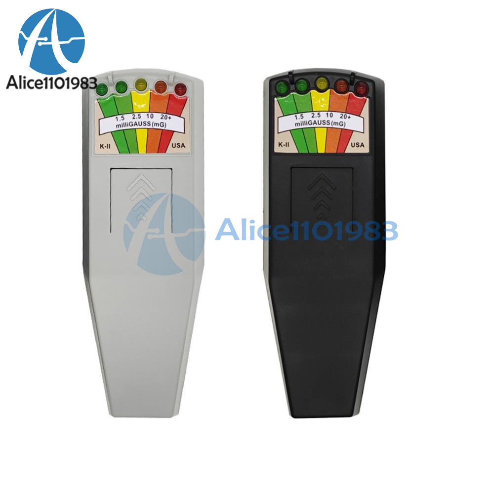K2 Portable Magnetic Field Radiation Detector 5-colour LED Indicator EMF Meter