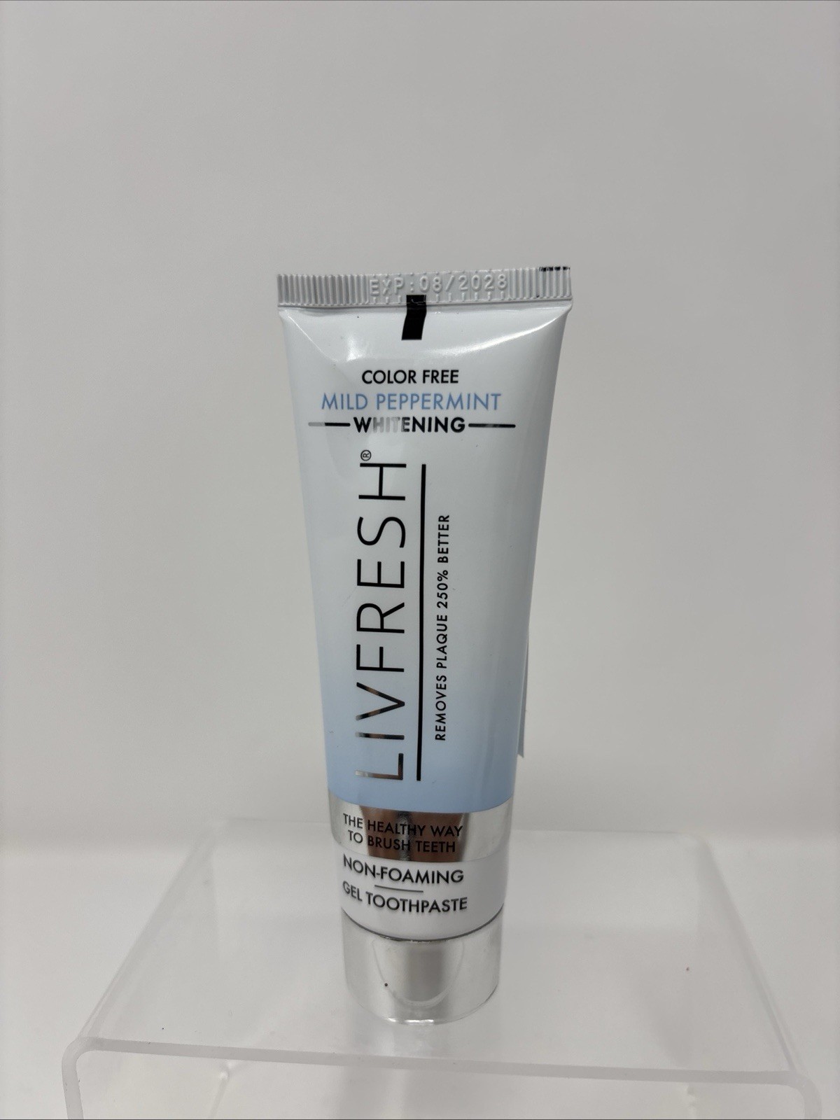 NEW LivFresh Toothpaste Gel - Mild Peppermint 1.75 oz Non-Foaming Exp2028