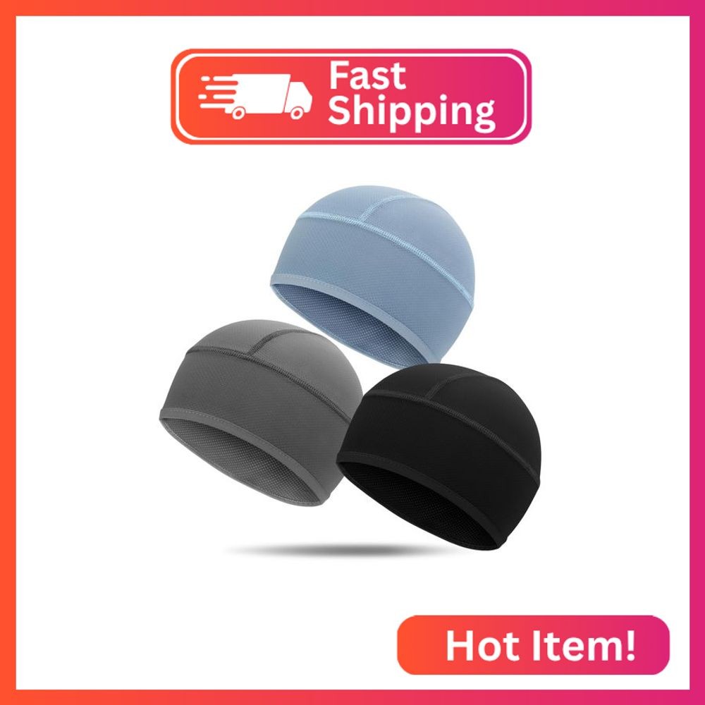 3 Pack Cooling Hard Hat Liner Skull Cap, Mesh Sweat Wicking Helmet Liners, Under