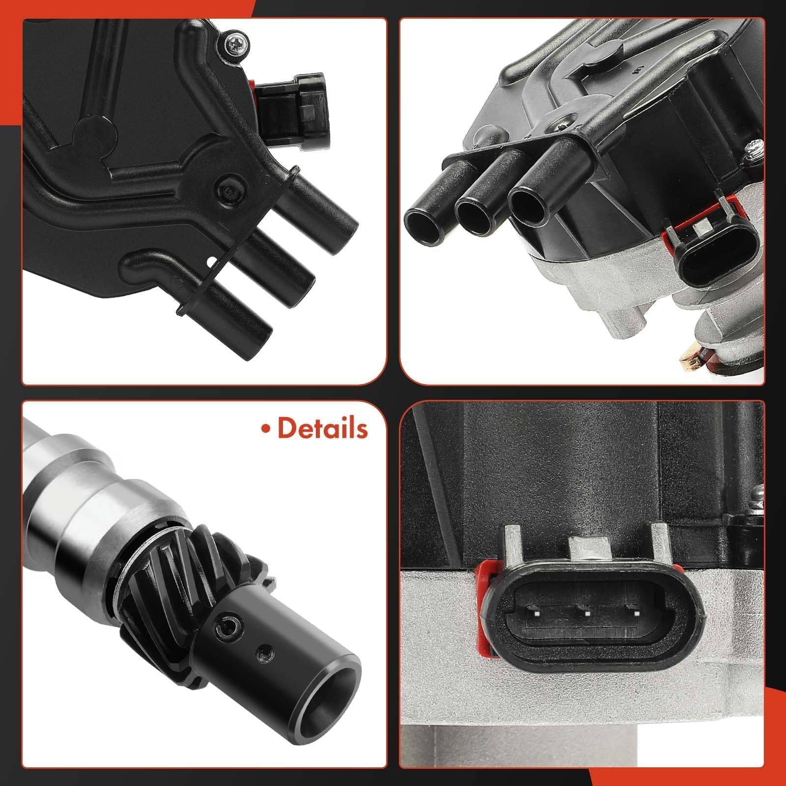 A-Premium Ignition Distributor w/ Cap & Rotor for Chevy GMC Isuzu vehicles