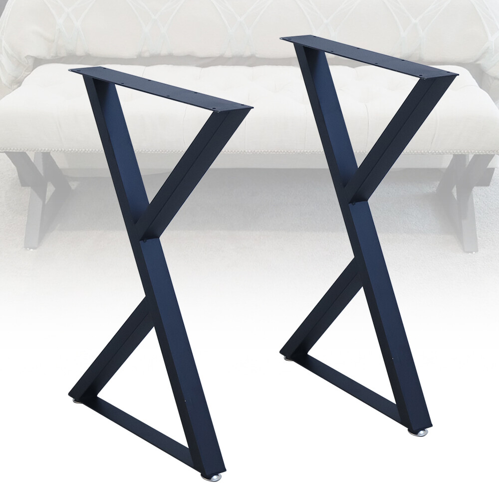 Metal Table Legs of 2 Table Console Desk Bench Steel Furniture Legs High 28"